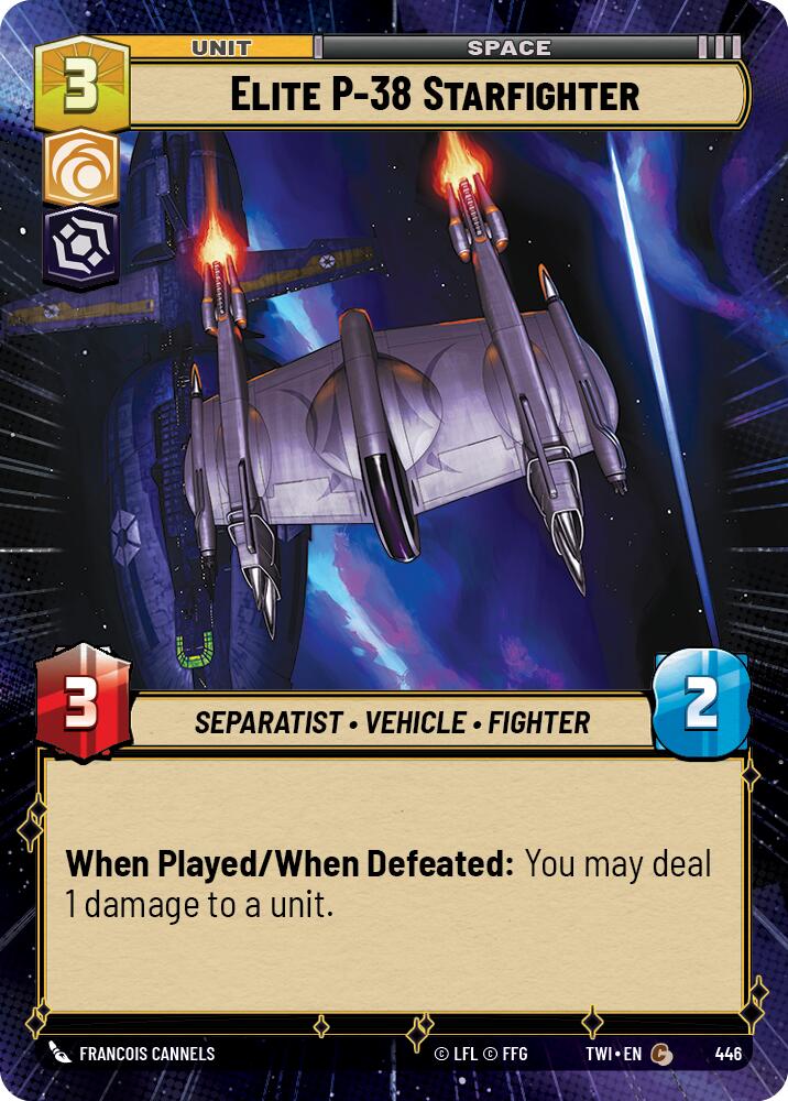 Elite P-38 Starfighter (446) (Hyperspace) (446) [Twilight of the Republic] | Jomio and Rueliete's Cards and Comics