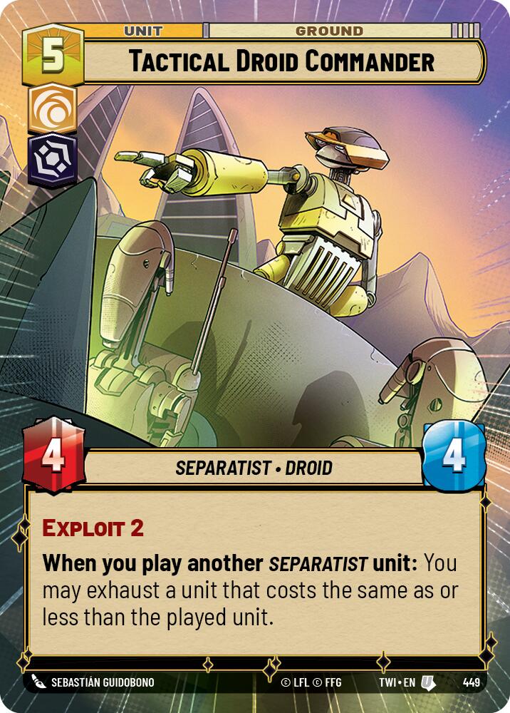 Tactical Droid Commander (449) (Hyperspace) (449) [Twilight of the Republic] | Jomio and Rueliete's Cards and Comics