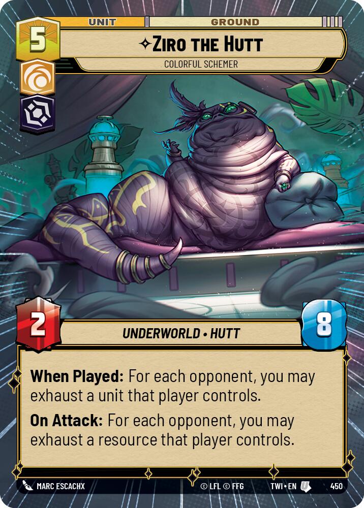 Ziro the Hutt - Colorful Schemer (450) (Hyperspace) (450) [Twilight of the Republic] | Jomio and Rueliete's Cards and Comics