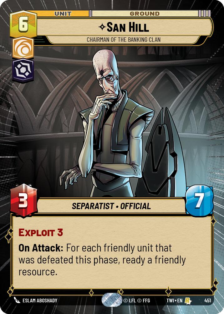 San Hill - Chairman of the Banking Clan (451) (Hyperspace) (451) [Twilight of the Republic] | Jomio and Rueliete's Cards and Comics
