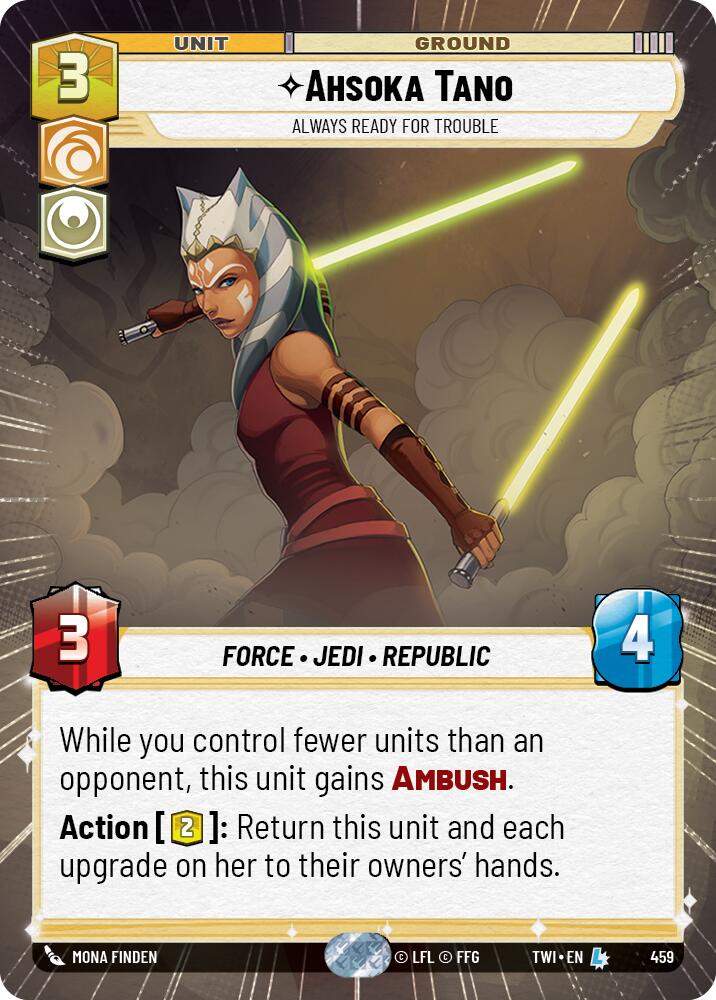 Ahsoka Tano - Always Ready For Trouble (459) (Hyperspace) (459) [Twilight of the Republic] | Jomio and Rueliete's Cards and Comics
