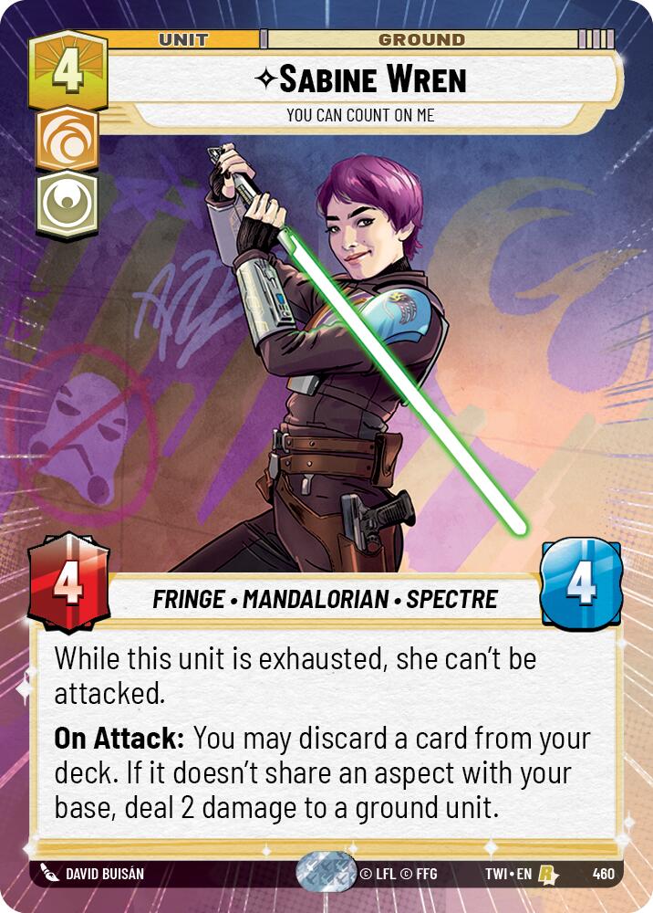 Sabine Wren - You Can Count On Me (460) (Hyperspace) (460) [Twilight of the Republic] | Jomio and Rueliete's Cards and Comics