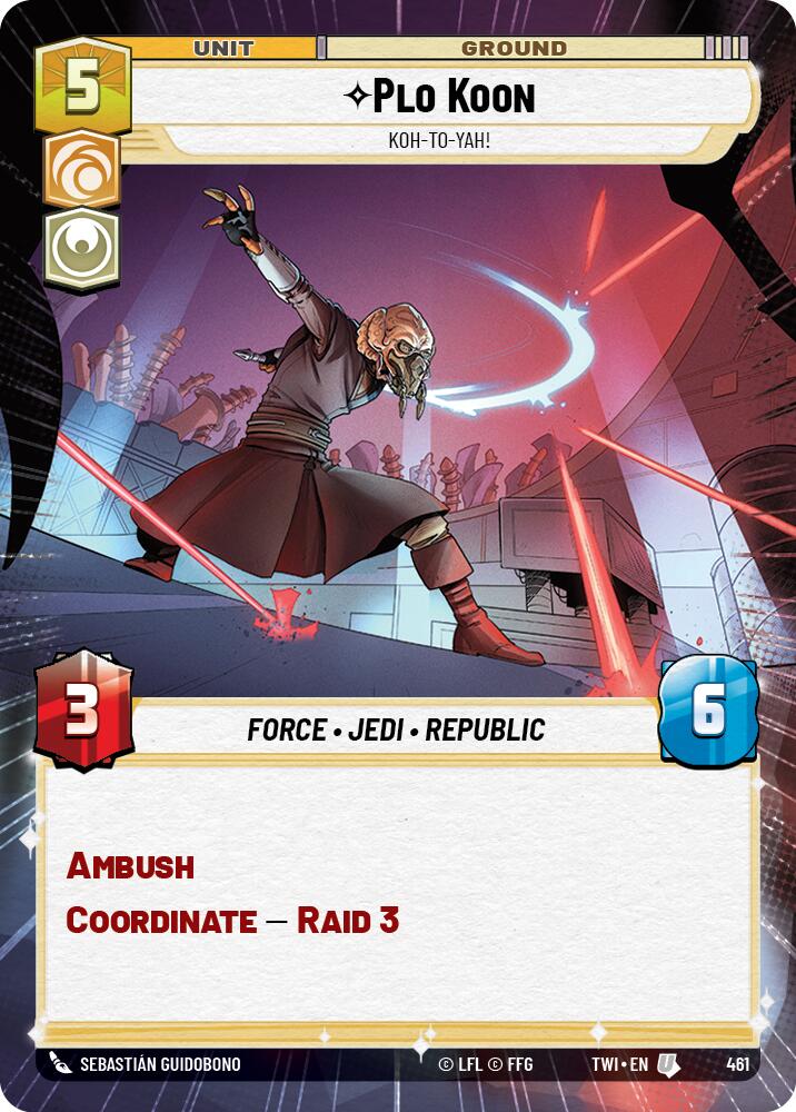 Plo Koon - Koh-to-yah! (461) (Hyperspace) (461) [Twilight of the Republic] | Jomio and Rueliete's Cards and Comics