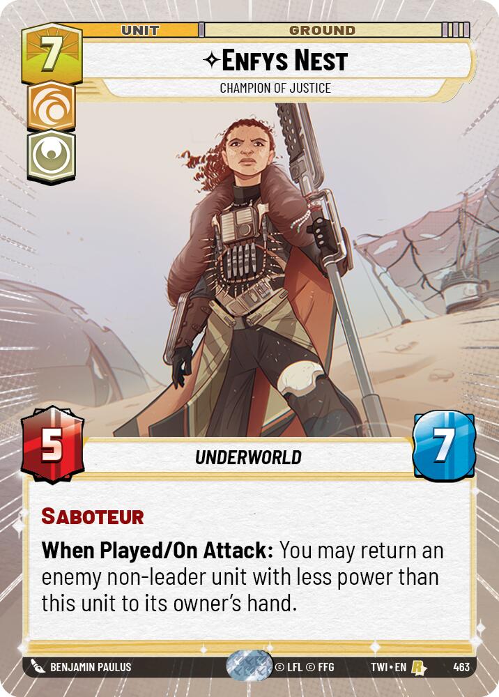 Enfys Nest - Champion of Justice (463) (Hyperspace) (463) [Twilight of the Republic] | Jomio and Rueliete's Cards and Comics
