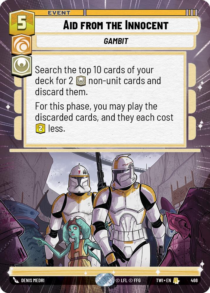 Aid from the Innocent (466) (Hyperspace) (466) [Twilight of the Republic] | Jomio and Rueliete's Cards and Comics