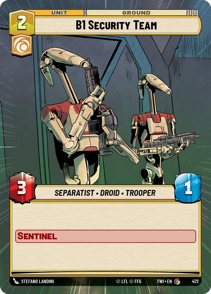 B1 Security Team (472) (Hyperspace) (472) [Twilight of the Republic] | Jomio and Rueliete's Cards and Comics