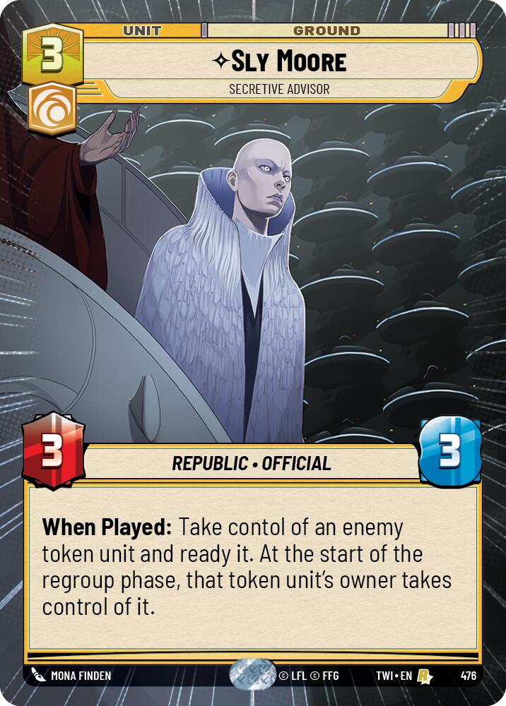 Sly Moore - Secretive Advisor (476) (Hyperspace) (476) [Twilight of the Republic] | Jomio and Rueliete's Cards and Comics