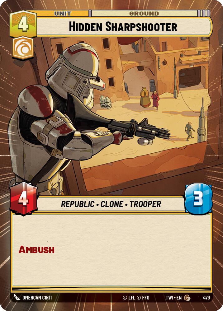 Hidden Sharpshooter (479) (Hyperspace) (479) [Twilight of the Republic] | Jomio and Rueliete's Cards and Comics