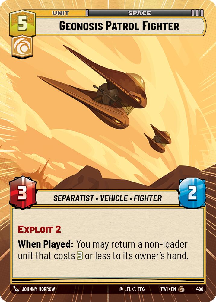 Geonosis Patrol Fighter (480) (Hyperspace) (480) [Twilight of the Republic] | Jomio and Rueliete's Cards and Comics