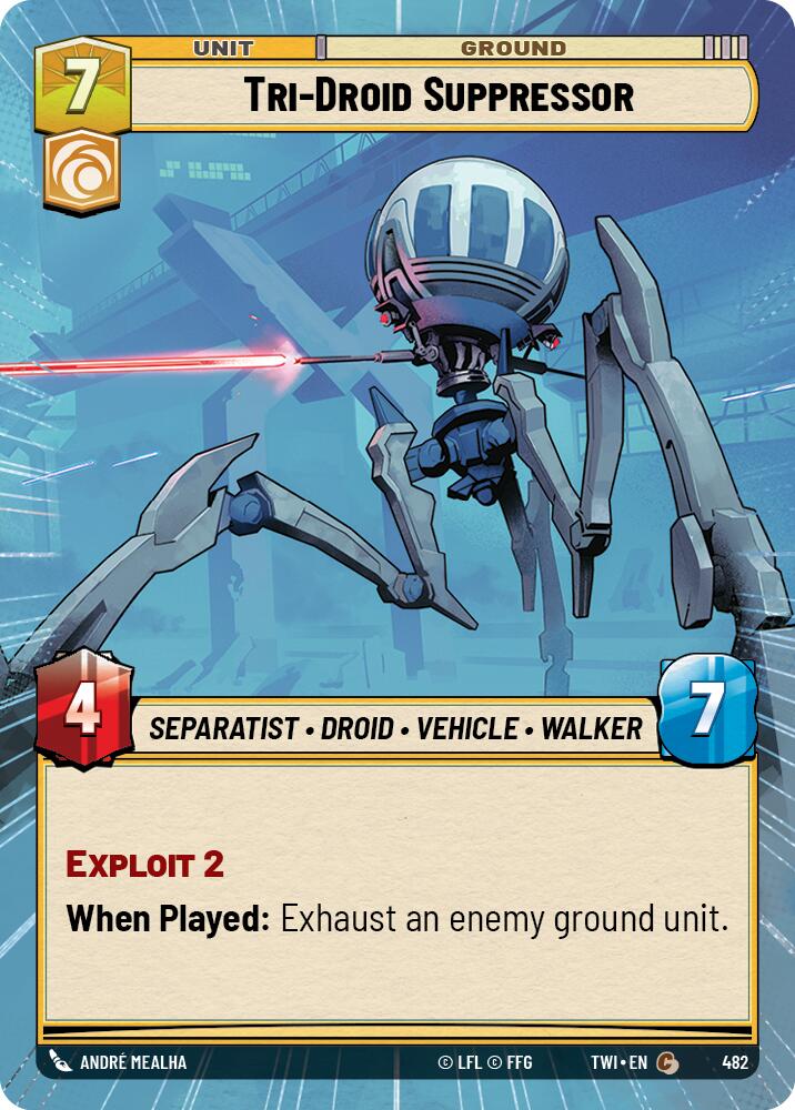 Tri-Droid Suppressor (482) (Hyperspace) (482) [Twilight of the Republic] | Jomio and Rueliete's Cards and Comics