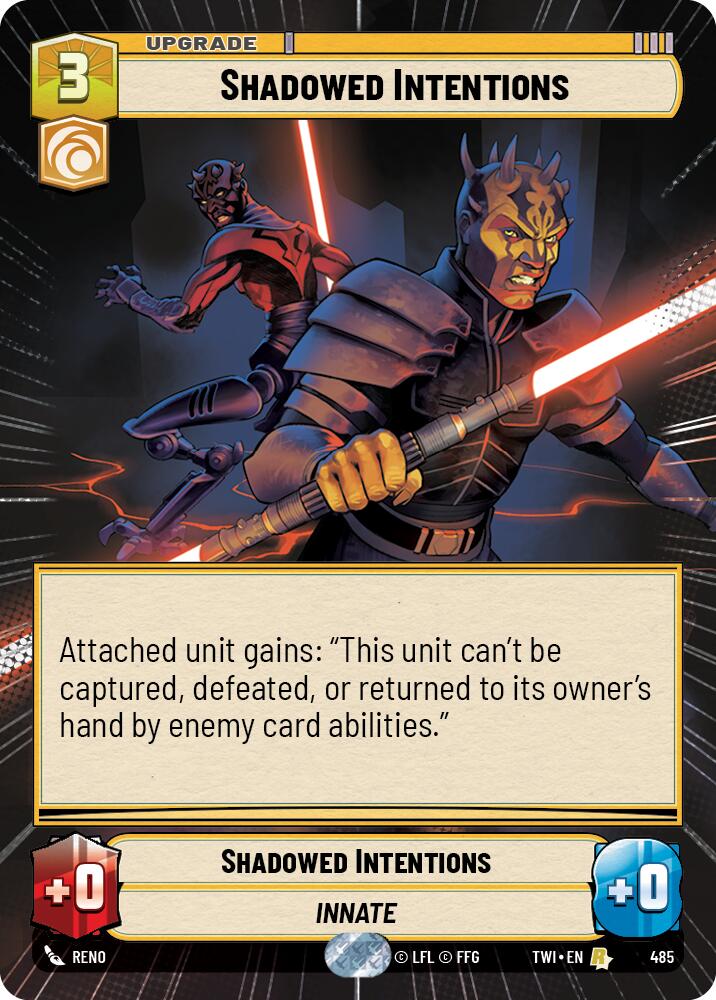 Shadowed Intentions (485) (Hyperspace) (485) [Twilight of the Republic] | Jomio and Rueliete's Cards and Comics