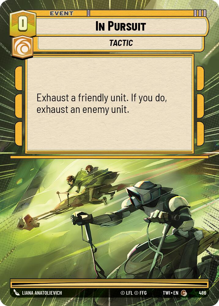 In Pursuit (486) (Hyperspace) (486) [Twilight of the Republic] | Jomio and Rueliete's Cards and Comics