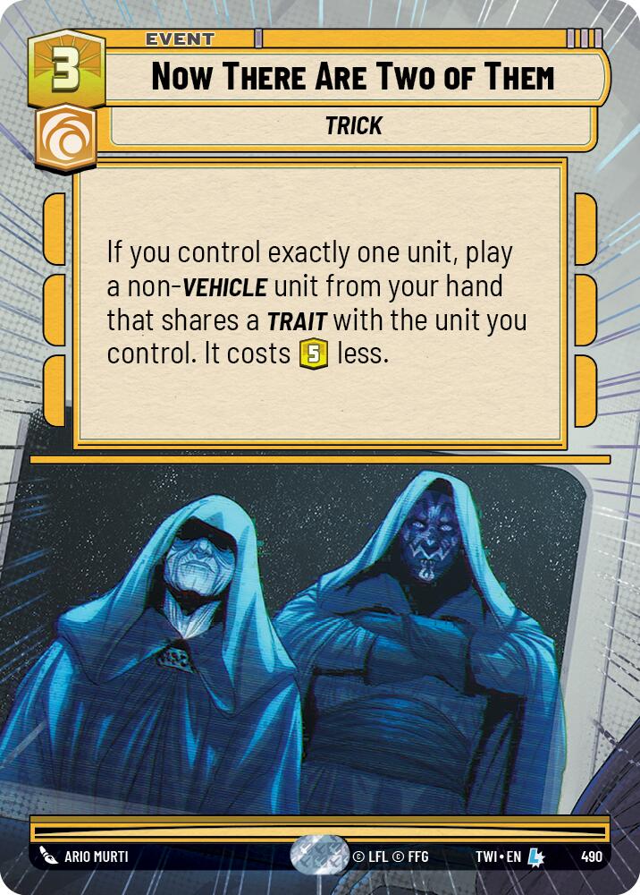 Now There Are Two of Them (490) (Hyperspace) (490) [Twilight of the Republic] | Jomio and Rueliete's Cards and Comics