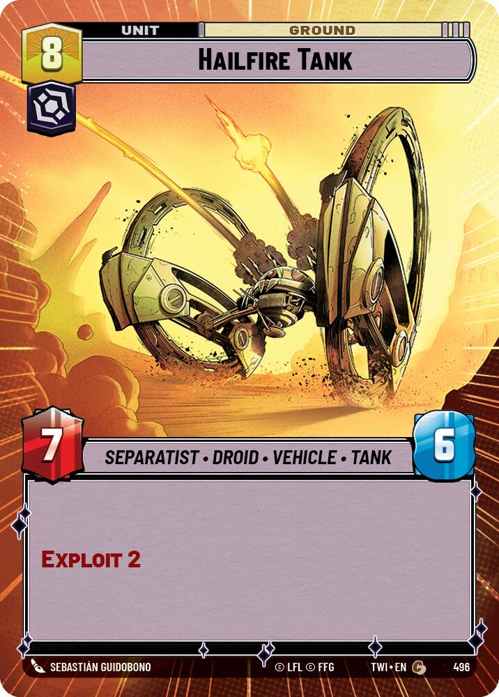 Hailfire Tank (496) (Hyperspace) (496) [Twilight of the Republic] | Jomio and Rueliete's Cards and Comics
