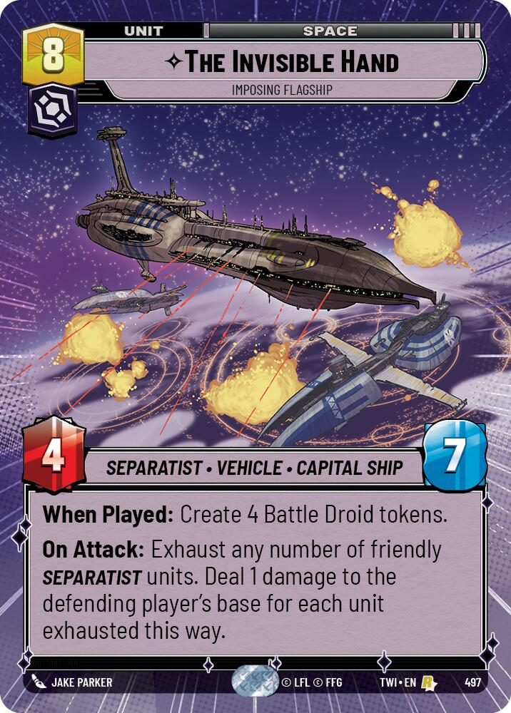 The Invisible Hand - Imposing Flagship (497) (Hyperspace) (497) [Twilight of the Republic] | Jomio and Rueliete's Cards and Comics