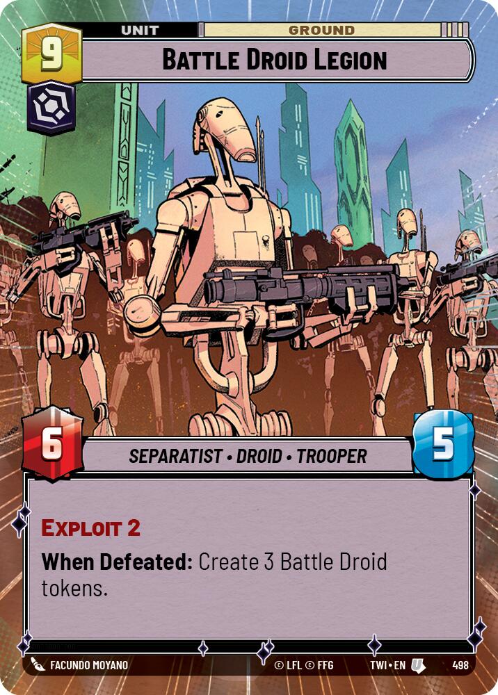 Battle Droid Legion (498) (Hyperspace) (498) [Twilight of the Republic] | Jomio and Rueliete's Cards and Comics
