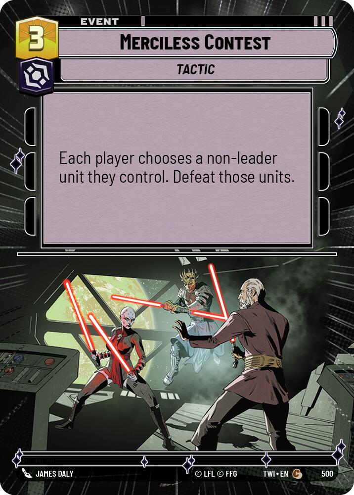 Merciless Contest (500) (Hyperspace) (500) [Twilight of the Republic] | Jomio and Rueliete's Cards and Comics