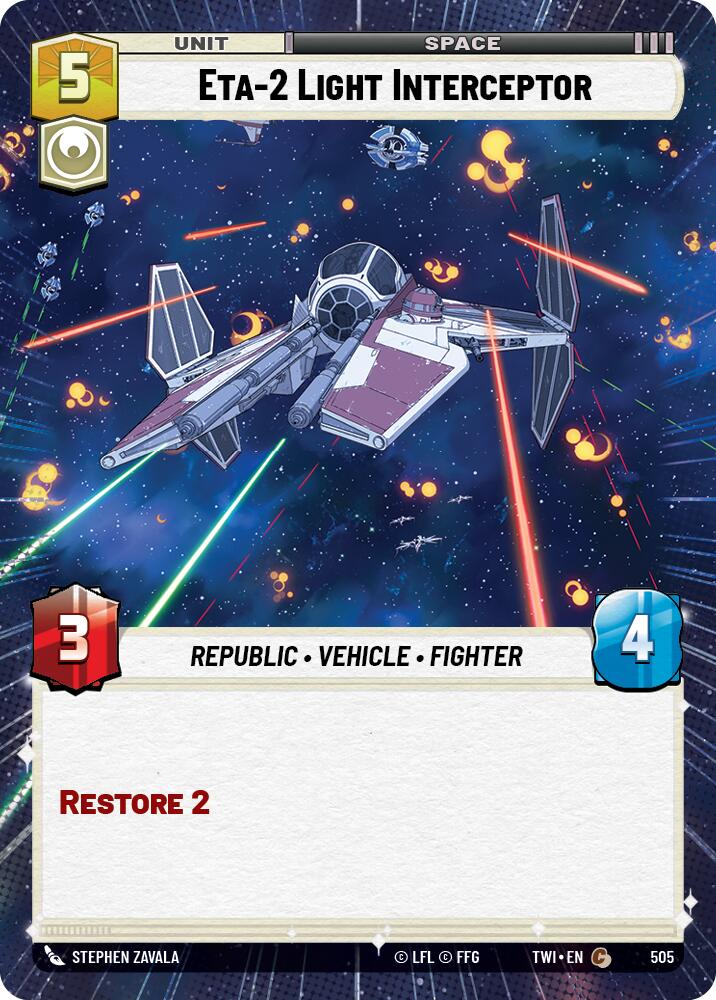 Eta-2 Light Interceptor (505) (Hyperspace) (505) [Twilight of the Republic] | Jomio and Rueliete's Cards and Comics