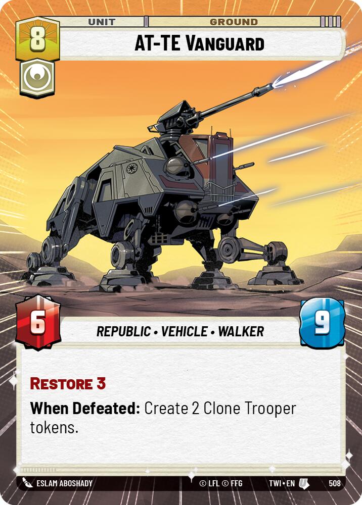 AT-TE Vanguard (508) (Hyperspace) (508) [Twilight of the Republic] | Jomio and Rueliete's Cards and Comics