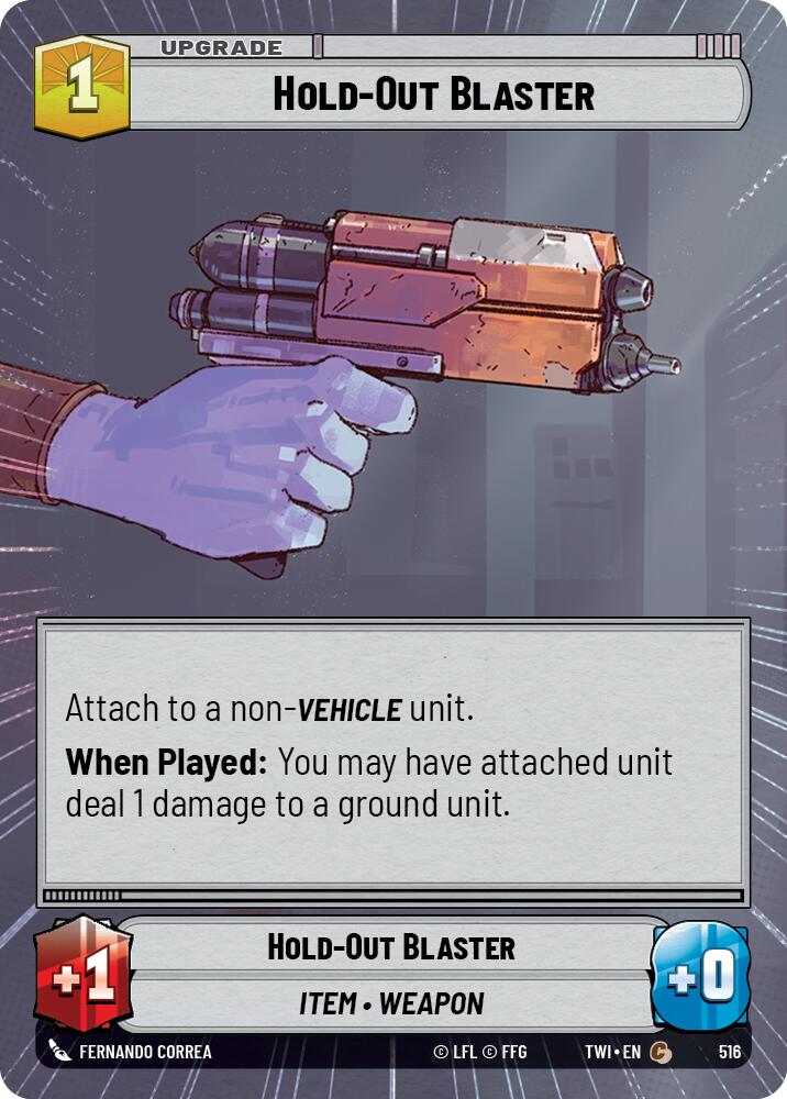Hold-Out Blaster (516) (Hyperspace) (516) [Twilight of the Republic] | Jomio and Rueliete's Cards and Comics