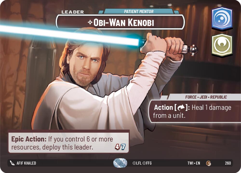 Obi-Wan Kenobi - Patient Mentor (260) (Showcase) (260) [Twilight of the Republic] | Jomio and Rueliete's Cards and Comics