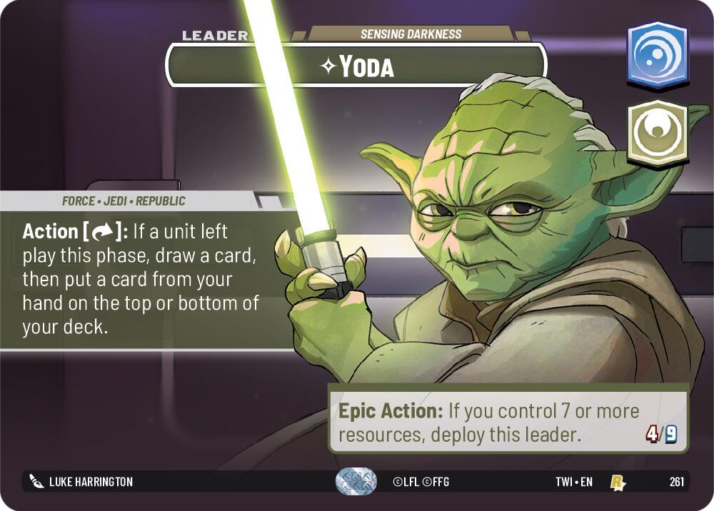 Yoda - Sensing Darkness (261) (Showcase) (261) [Twilight of the Republic] | Jomio and Rueliete's Cards and Comics