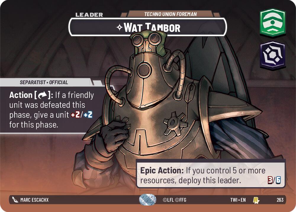 Wat Tambor - Techno Union Foreman (263) (Showcase) (263) [Twilight of the Republic] | Jomio and Rueliete's Cards and Comics