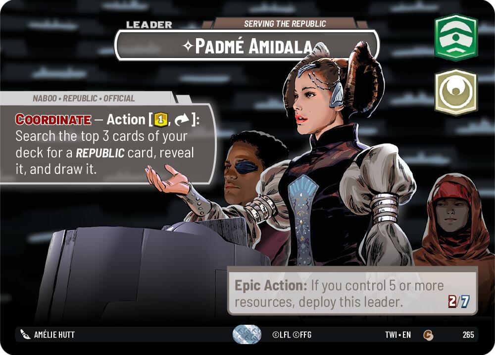 Padme Amidala - Serving the Republic (265) (Showcase) (265) [Twilight of the Republic] | Jomio and Rueliete's Cards and Comics