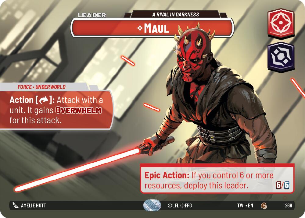 Maul - A Rival in Darkness (266) (Showcase) (266) [Twilight of the Republic] | Jomio and Rueliete's Cards and Comics