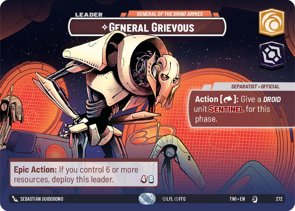 General Grievous - General of the Droid Armies (272) (Showcase) (272) [Twilight of the Republic] | Jomio and Rueliete's Cards and Comics