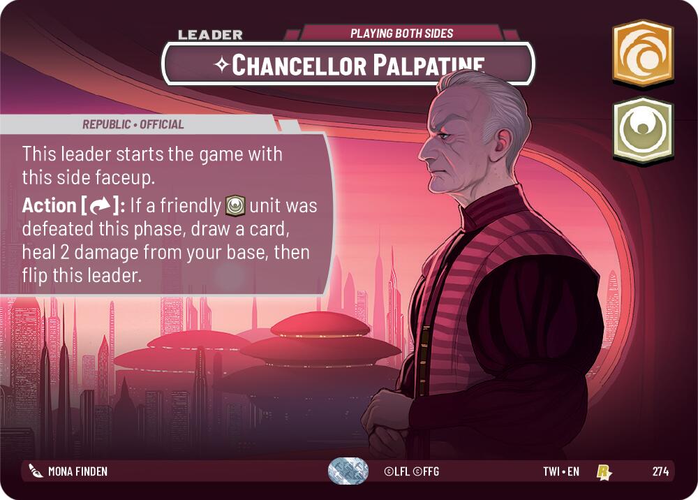 Chancellor Palpatine - Playing Both Sides (274) (Showcase) (274) [Twilight of the Republic] | Jomio and Rueliete's Cards and Comics