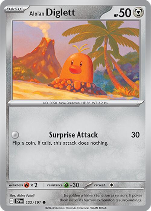 Alolan Diglett (122/191) [Scarlet & Violet: Surging Sparks] | Jomio and Rueliete's Cards and Comics