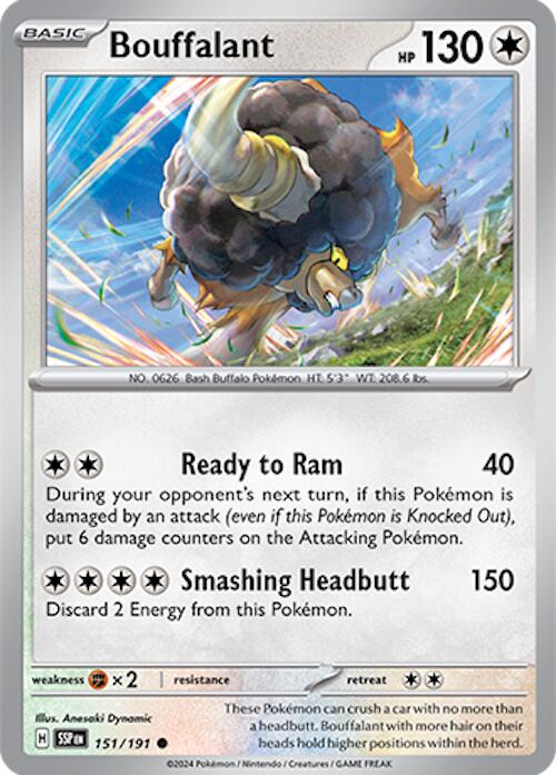 Bouffalant (151/191) [Scarlet & Violet: Surging Sparks] | Jomio and Rueliete's Cards and Comics