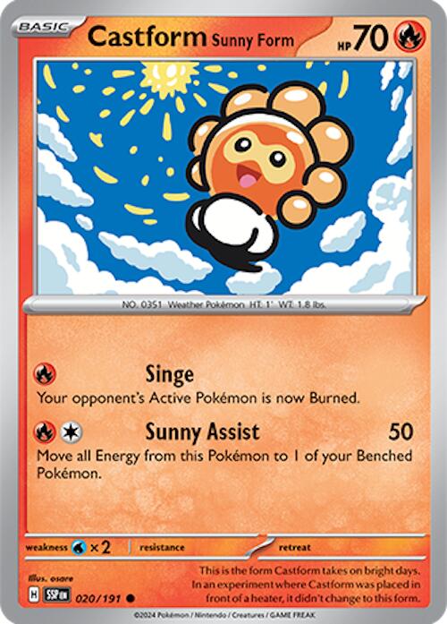 Castform Sunny Form (020/191) [Scarlet & Violet: Surging Sparks] | Jomio and Rueliete's Cards and Comics