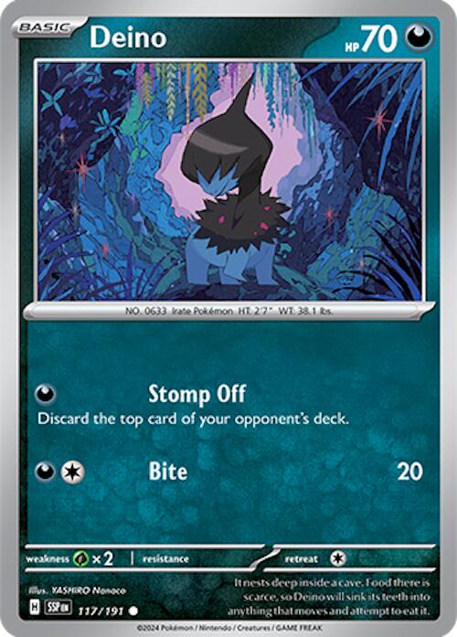Deino (117/191) [Scarlet & Violet: Surging Sparks] | Jomio and Rueliete's Cards and Comics