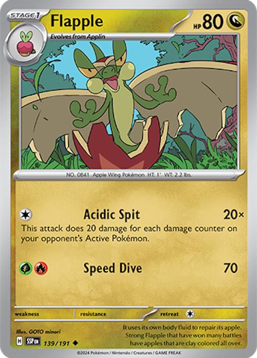 Flapple (139/191) [Scarlet & Violet: Surging Sparks] | Jomio and Rueliete's Cards and Comics
