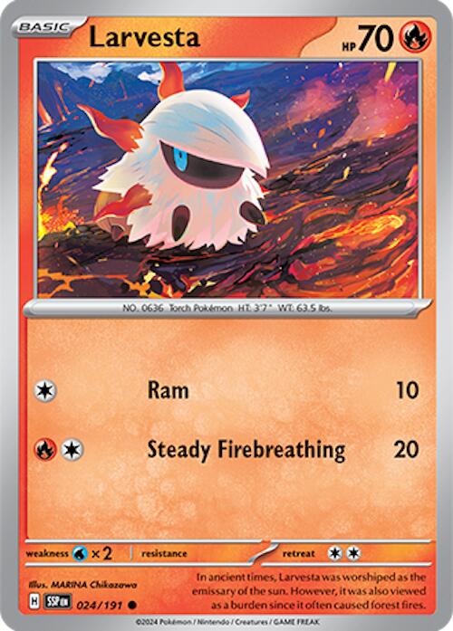 Larvesta (024/191) [Scarlet & Violet: Surging Sparks] | Jomio and Rueliete's Cards and Comics