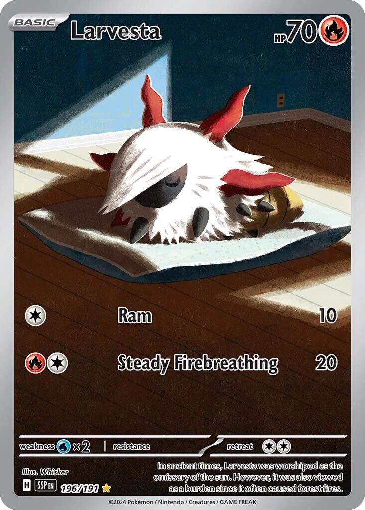 Larvesta (196/191) [Scarlet & Violet: Surging Sparks] | Jomio and Rueliete's Cards and Comics
