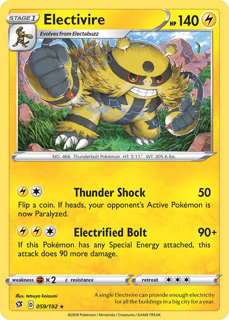 Electivire (059/192) [Sword & Shield: Rebel Clash] | Jomio and Rueliete's Cards and Comics