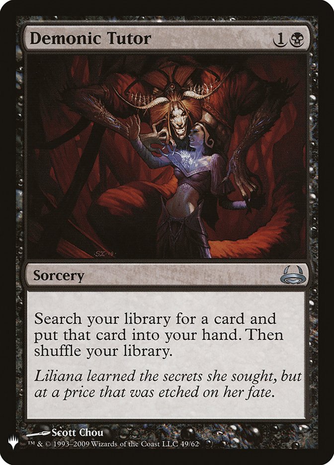 Demonic Tutor [Mystery Booster] | Jomio and Rueliete's Cards and Comics