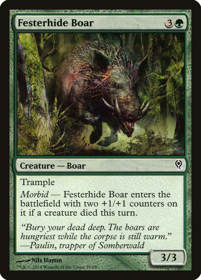Festerhide Boar [Duel Decks: Jace vs. Vraska] | Jomio and Rueliete's Cards and Comics