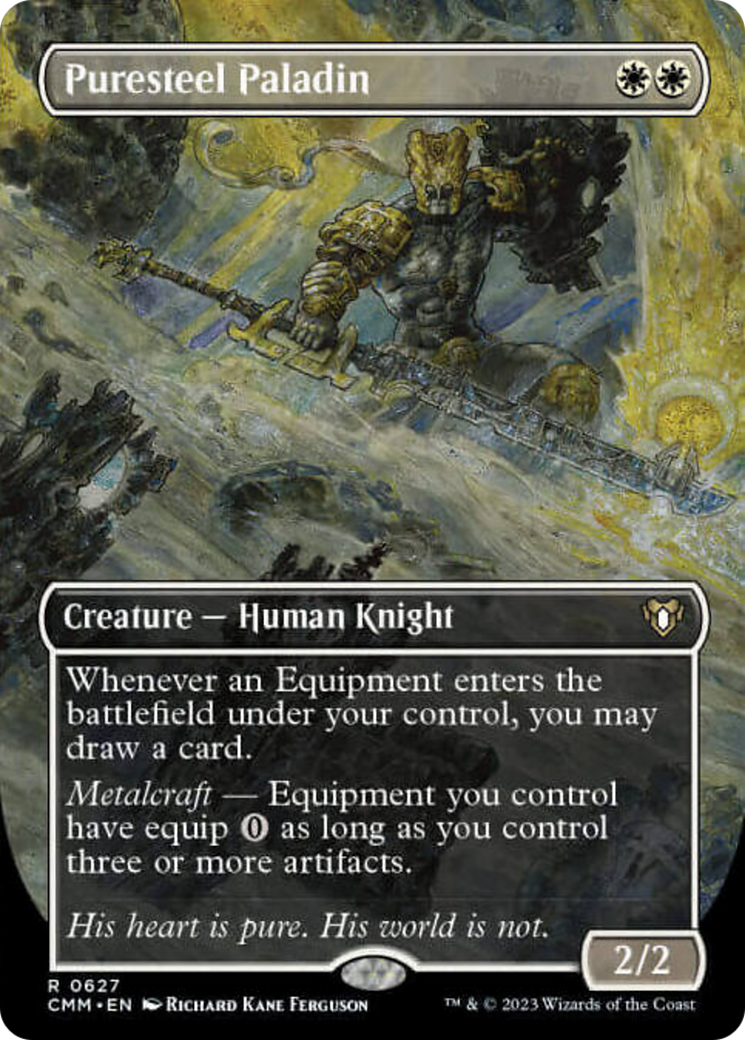 Puresteel Paladin (Borderless Alternate Art) [Commander Masters] | Jomio and Rueliete's Cards and Comics
