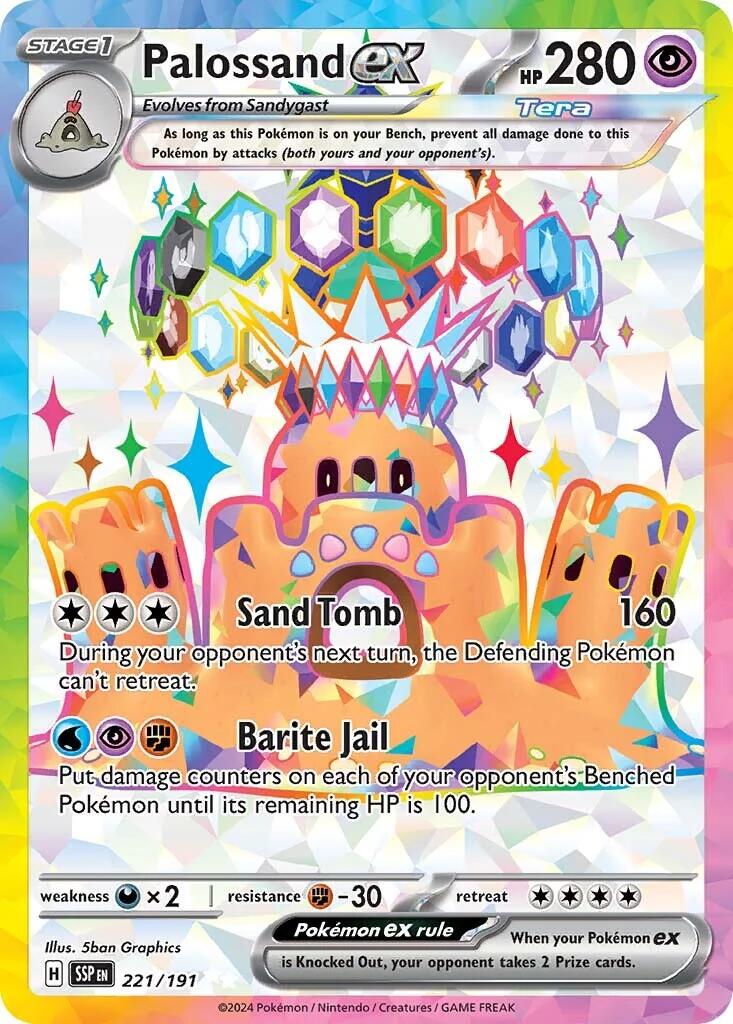 Palossand ex (221/191) [Scarlet & Violet: Surging Sparks] | Jomio and Rueliete's Cards and Comics