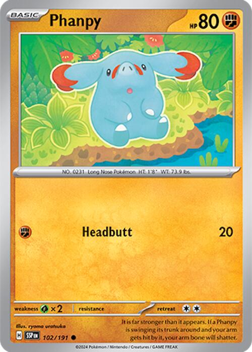 Phanpy (102/191) [Scarlet & Violet: Surging Sparks] | Jomio and Rueliete's Cards and Comics
