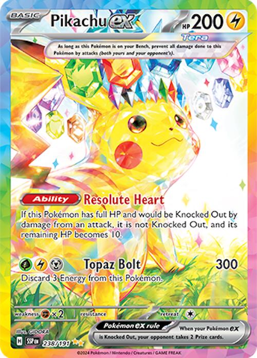Pikachu ex (238/191) [Scarlet & Violet: Surging Sparks] | Jomio and Rueliete's Cards and Comics