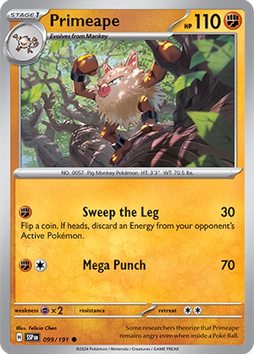 Primeape (099/191) [Scarlet & Violet: Surging Sparks] | Jomio and Rueliete's Cards and Comics
