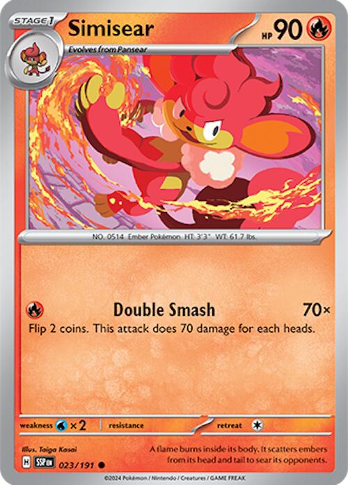 Simisear (023/191) [Scarlet & Violet: Surging Sparks] | Jomio and Rueliete's Cards and Comics