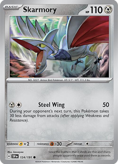 Skarmory (124/191) [Scarlet & Violet: Surging Sparks] | Jomio and Rueliete's Cards and Comics