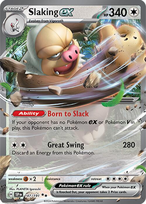 Slaking ex (147/191) [Scarlet & Violet: Surging Sparks] | Jomio and Rueliete's Cards and Comics