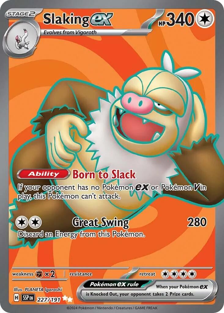 Slaking ex (227/191) [Scarlet & Violet: Surging Sparks] | Jomio and Rueliete's Cards and Comics